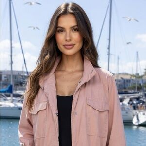 New Directions Blush Utility Jacket